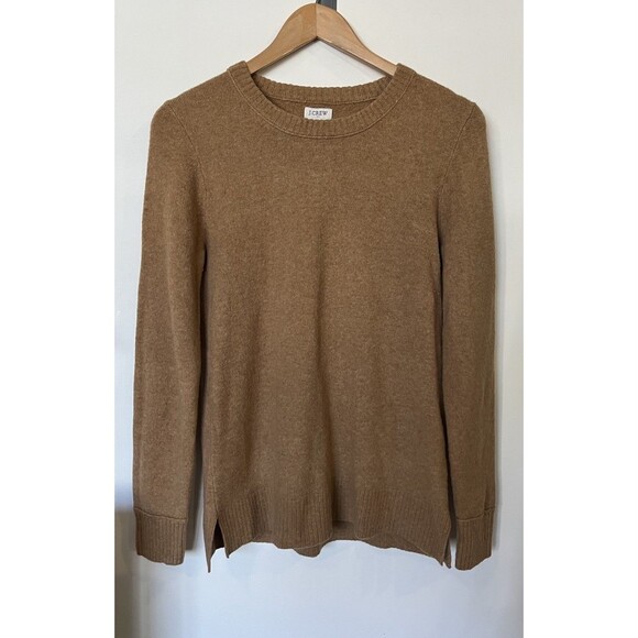 J Crew Camel Crew Neck Sweater Size Small - Picture 1 of 8